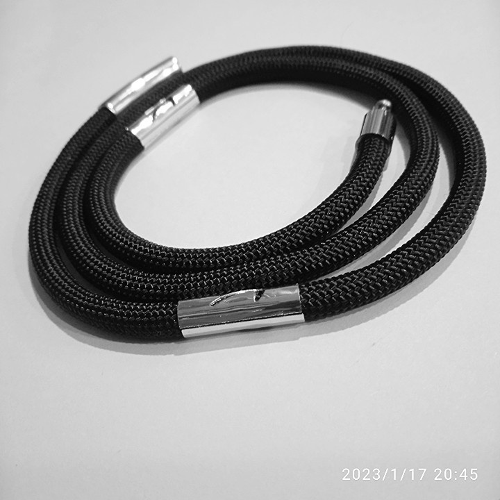 Dây Dù Thái 4mm NK Vòng Đeo Cổ Cho Nam Thép Không Gỉ Từ  Đen Dây Choker Dài Vòng Cổ Nam Trang Sức Ph