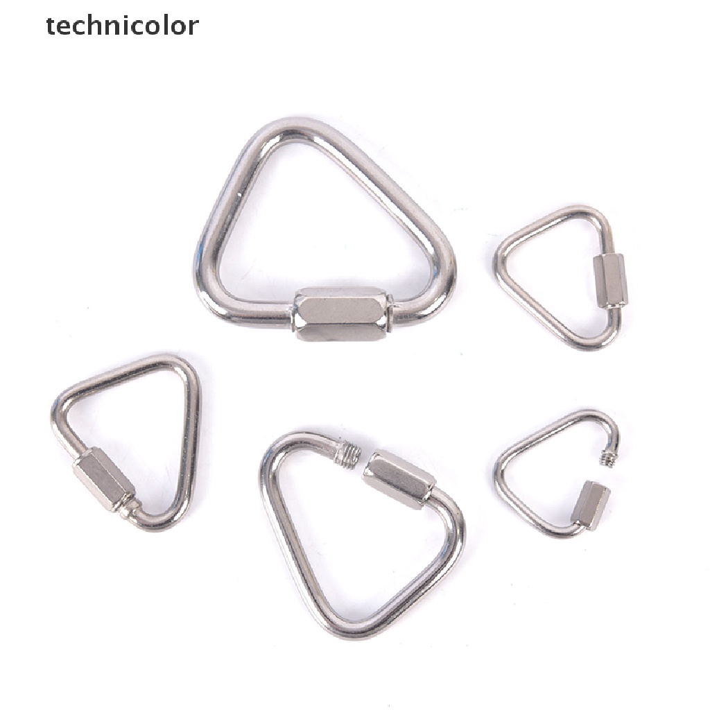 Móc Khóa Hình Tam Giác Bằng Thép Không Gỉ Nhiều Màu Sắc