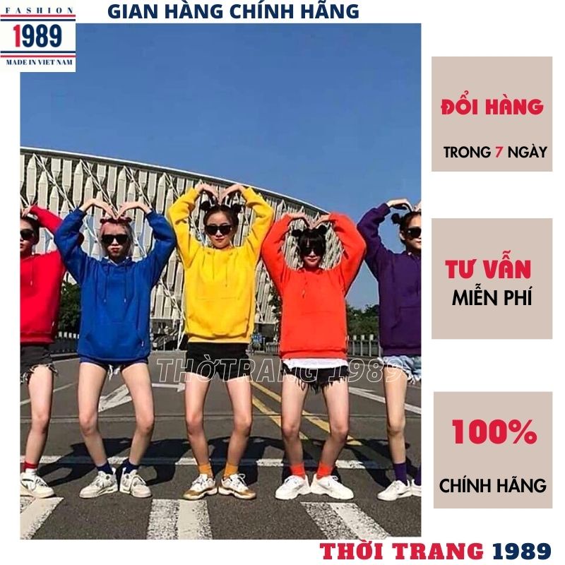 Áo nỉ nữ phom rộng dấu quần ,hoodie cực xinh ,áo thun nữ trơn 1 mầu -PHƯƠNG 1988 | BigBuy360 - bigbuy360.vn