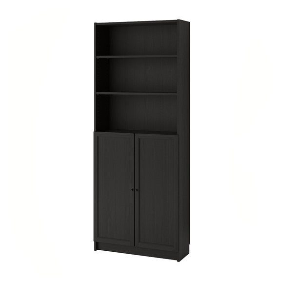 JELLY, Kệ sách 6 tầng cửa cổ điển SHE_055, 80x30x202cm, kệ gỗ Scandi Home