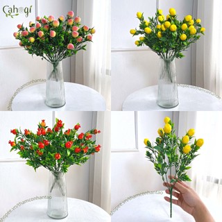 Cây Nhựa Cây Quả Chanh - Đào - Lựu- Chery đỏ trang trí (không kèm chậu)