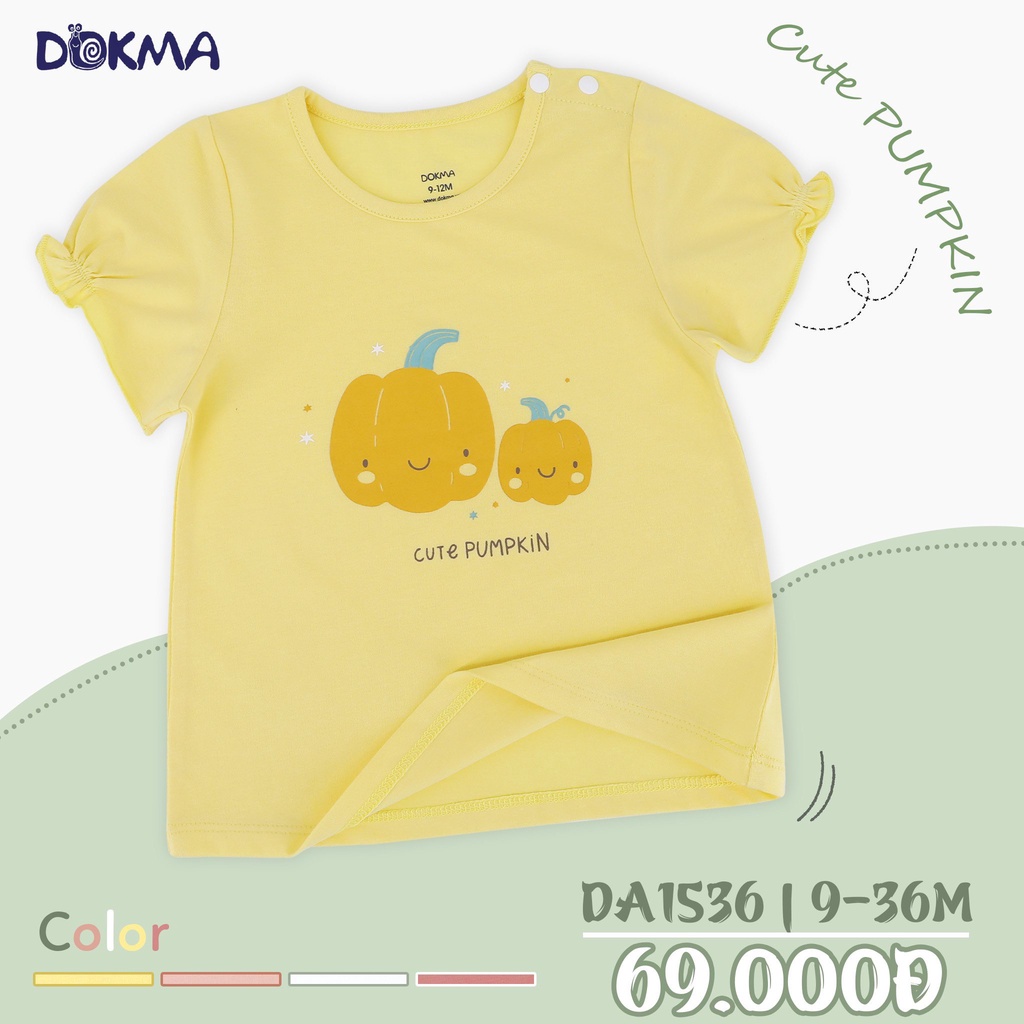 🌶 🌶 🌶 Áo cộc tay bé gái Dokma mềm, mát cho bé trai DA 1536