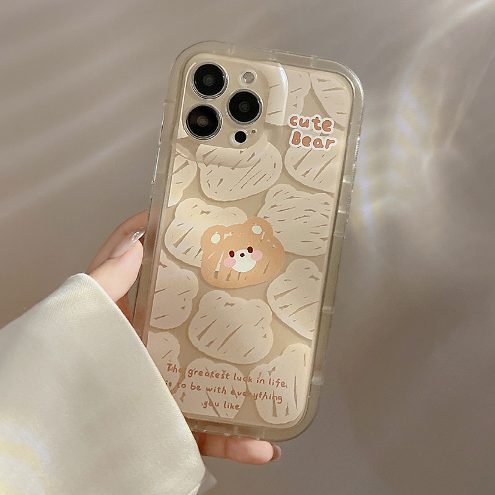 Ốp Điện Thoại TPU Mềm Hình Gấu Graffiti Có Đệm Khí Chống Sốc Cho IPhone 11 12 13 14 Pro Max 14 Plus
