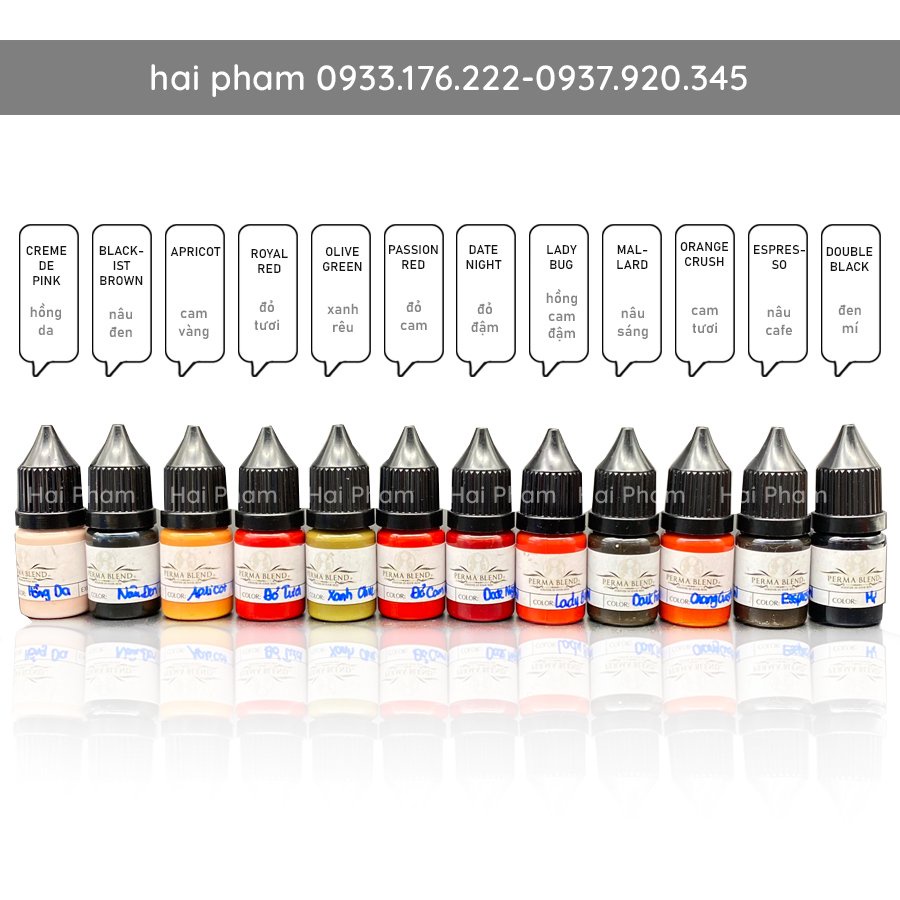 Mực Perma Blend Mẫu Mới Đủ Các Màu/ DCPX SÀI THÀNH HCM