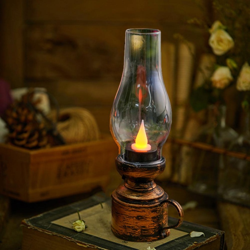 Đèn Lồng LED Hình Nến Phong Cách Vintage Trang Trí Nhà Cửa