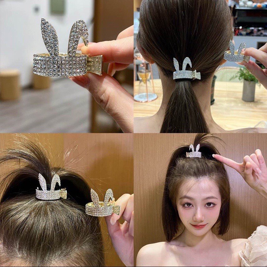 Kẹp Tóc Đuôi Ngựa Tạo Kiểu Tai Mèo Tai Thỏ