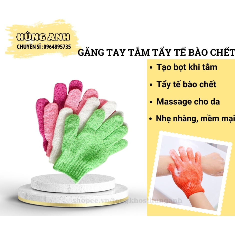 Găng Tay Tắm Tẩy Tế Bào Chết, Găng Tay Tắm Tạo Bọt Massage Body HA023