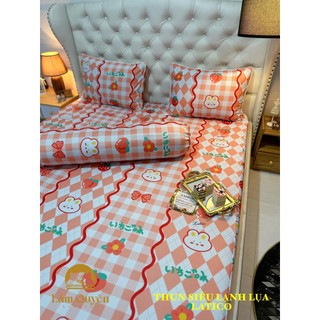 BỘ GA THUN SIÊU LẠNH LỤA LATICO THÁI LAN CAO CẤP (ÔM KHOÁ KÉO)