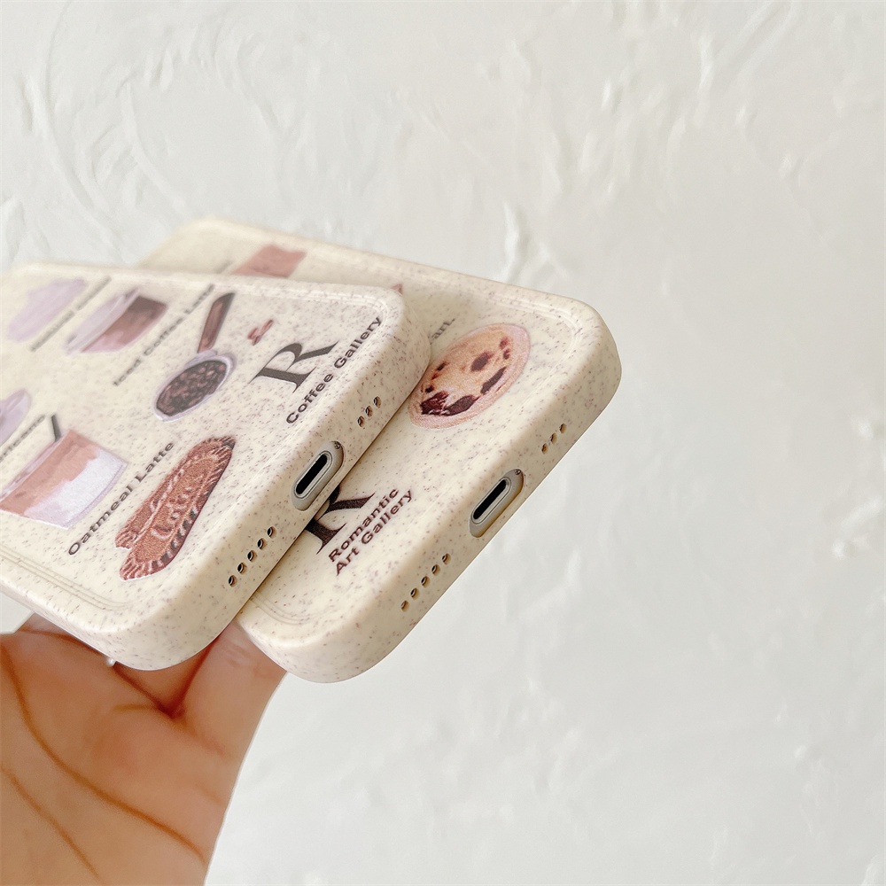 Ốp Điện Thoại TPU Mềm Chống Sốc Họa Tiết Bánh Mì / Trà Sữa Chiều Kiểu Retro Cho IPhone 14 13 12 11 Pro Max X XR 8 7 Plus