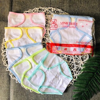 Set 10 quần dán minh hoàng cho bé sơ sinh, tã vải đóng bỉm