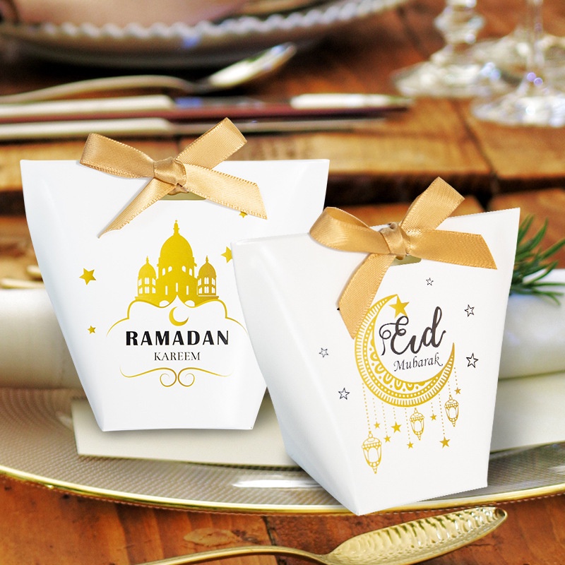 Túi Giấy Đựng Bánh Kẹo Trang Trí Tiệc Tùng Lễ Hội Eid Ramadan Gấp Gọn Tinh Tế Dành Cho Trẻ Em