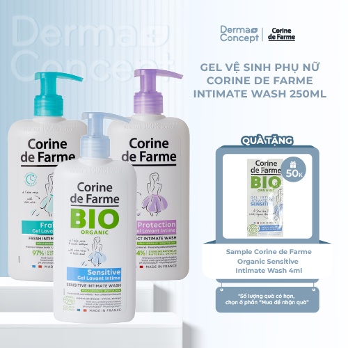 Gel vệ sinh phụ nữ Corine de Farme Intimate Wash 250ml