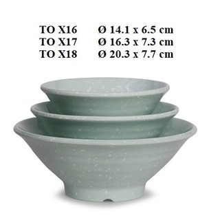 Tô xoắn đựng phở bún nhựa Melamine vân đá ngọc