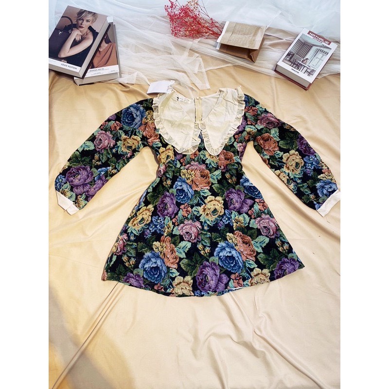 Váy gấm hoa , đầm gấm xinh đón tết