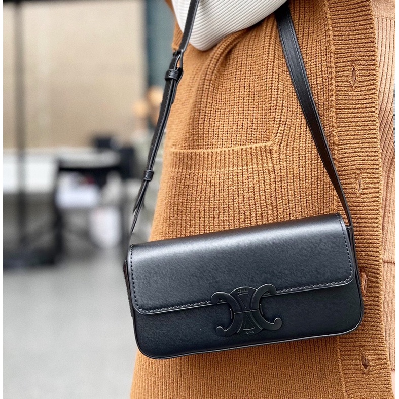 TÚI CELIN SZ20 DÁNG NGANG KHOÁ ĐEN