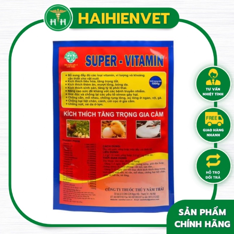 1 kg SUPER VITAMIN S -bổ sung vitamin, khoáng chất cho gà, vịt, ngan, chim cút