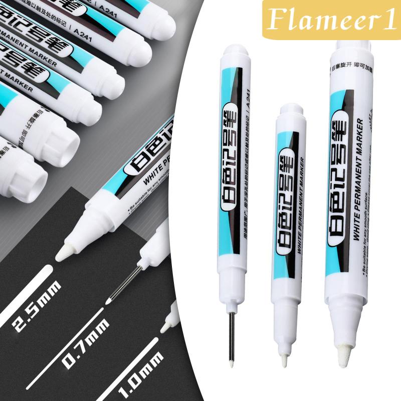 [Flameameer1] Bút Đánh Dấu Màu Trắng Chống Thấm Nước Dùng Cho Nhà Bếp / Phòng Tắm