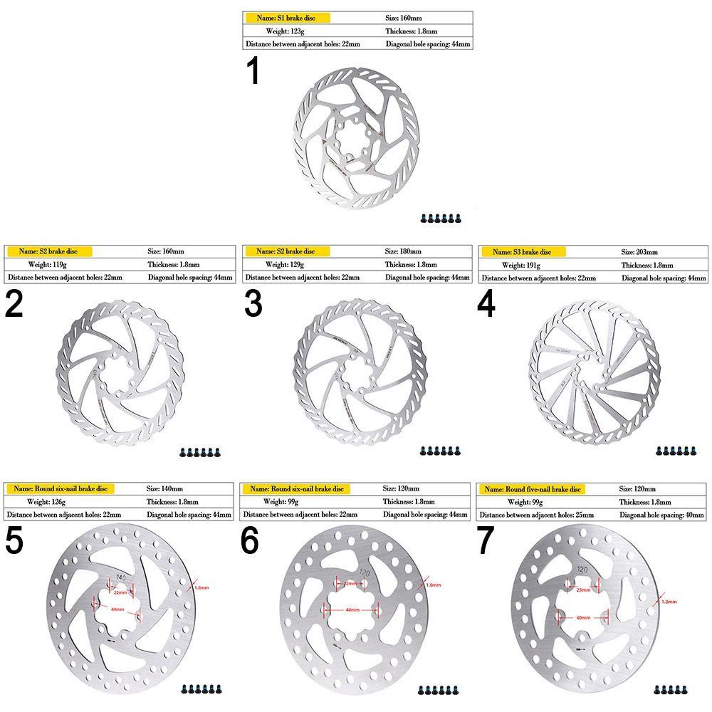 Đĩa Phanh 6 Inches 203mm / 180mm / 160mm / 140mm / 120mm Chuyên Dụng Cho Xe Đạp Leo Núi MTB