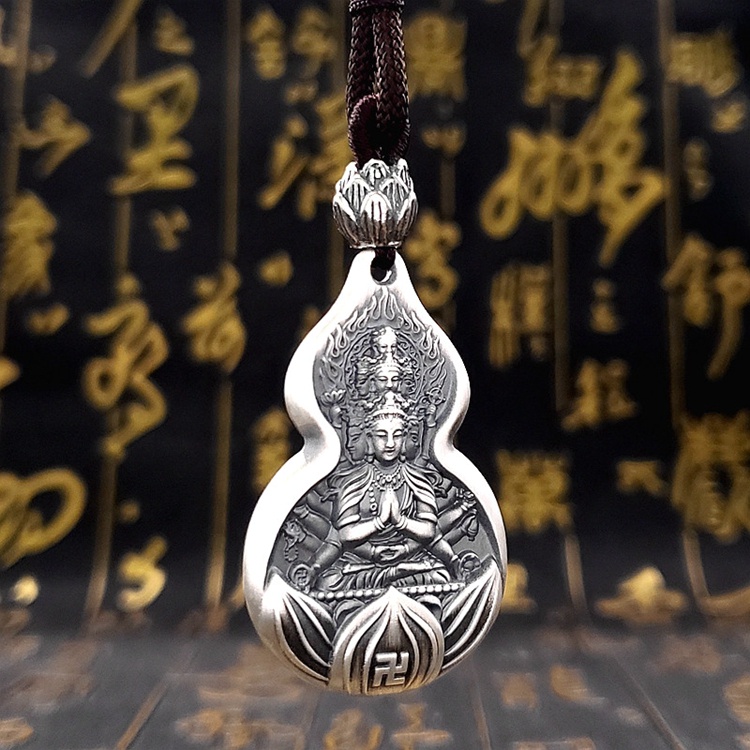 Dây Chuyền Mạ Bạc Mặt Hình Phật Hoàng Đạo