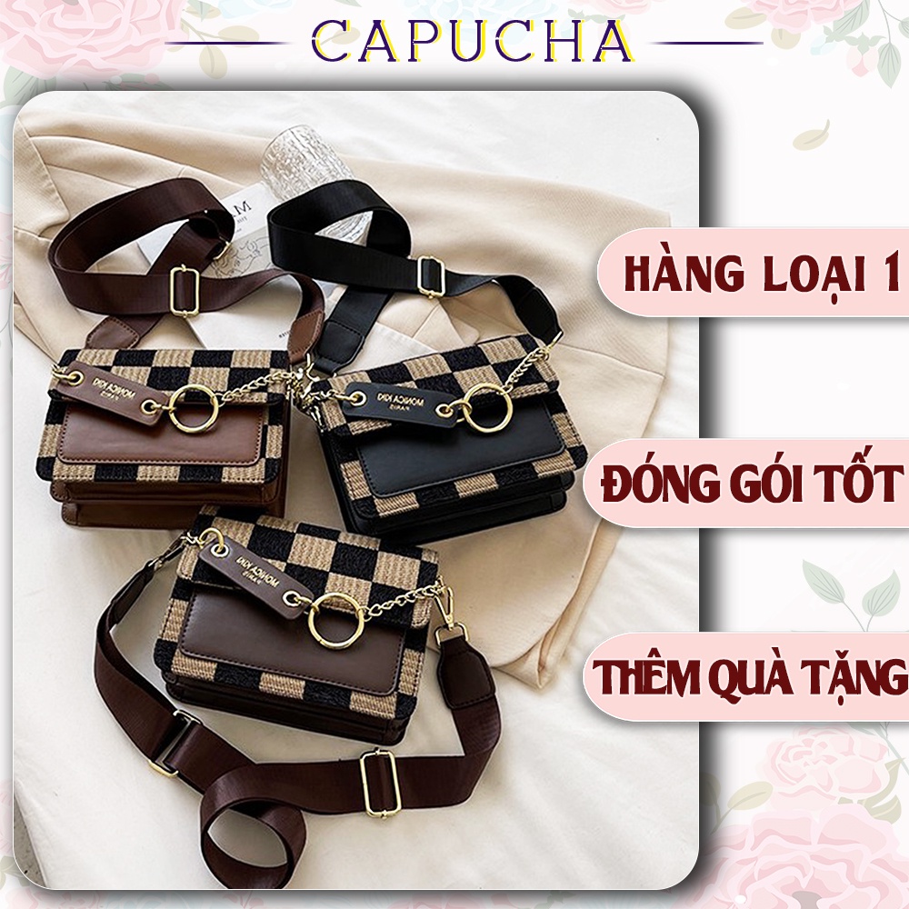 Túi xách nữ đeo chéo dáng hộp chữ nhật cực xinh phong cách Hàn Quốc Capucha T142