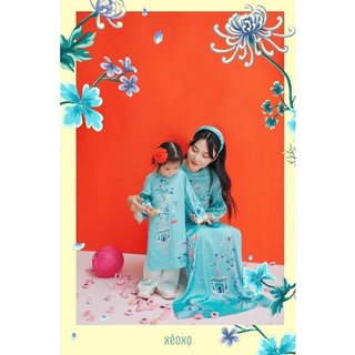 Áo dài Tứ Linh mẹ và bé