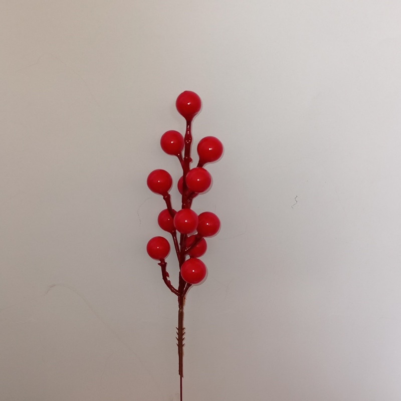 Đào Đông giả- 12 quả-dài 15cm. Trang trí Tết, Kết cây đào đông, làm sáp, oản cầu tài lộc