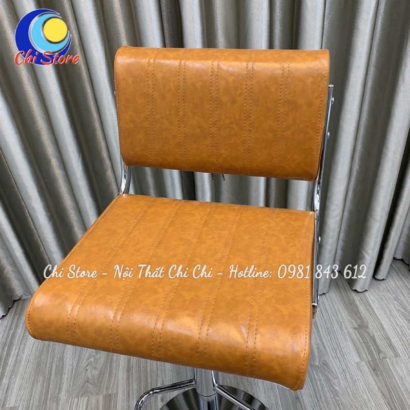 Ghế Xoay Ngồi Văn Phòng Có Tựa Lưng Thoải Mái Bọc Da Cực Xinh, Ghế Làm Nail- Phun Xăm Da Xoay 360 Độ