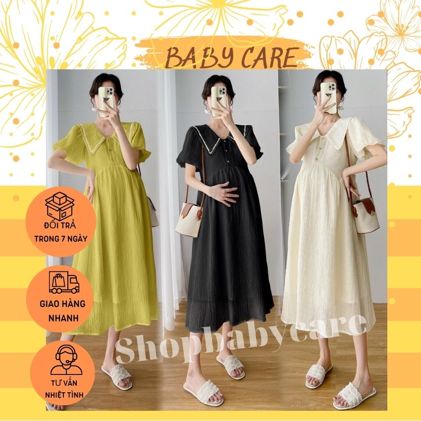 VÁY BẦU CÔNG SỞ, DỰ TIỆC , ĐẦM BẦU RẺ CHẤT VOAN TƠ 2 LỚP MÁT- ĐẦM MÙA HÈ XINH XẮN CHO MẸ BẦU