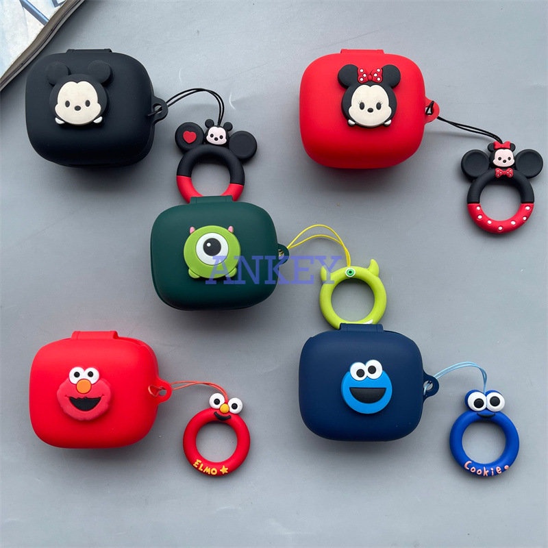 JBL Live Pro 2 / Free 2 / T280 TWS X2 / Wave Flex Earphone Silicone Case Cute Lovely with Ring Earbuds Waterproof Shockproof Soft Protective Headphone Cover Headset Skin