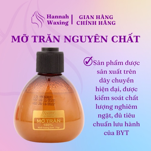 Mỡ trăn nguyên chất dùng triệt lông, làm lành vết phỏng, vết rạn da, hỗ trợ ức chế mọc lông sau wax | Hàng chính hiệu