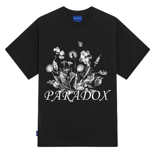 Áo thun form rộng Paradox tay lỡ - Unisex - In hình - TRAP LOVE TEE - Màu đen trắng