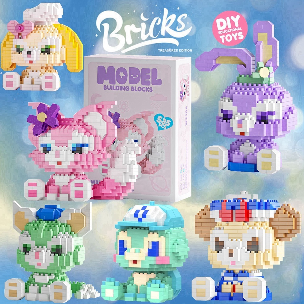Đồ chơi xếp hình lego mini 3d nhân vật hoạt hình Disney FUNNY BUNNY Động vật mô hình lắp ráp câu đố