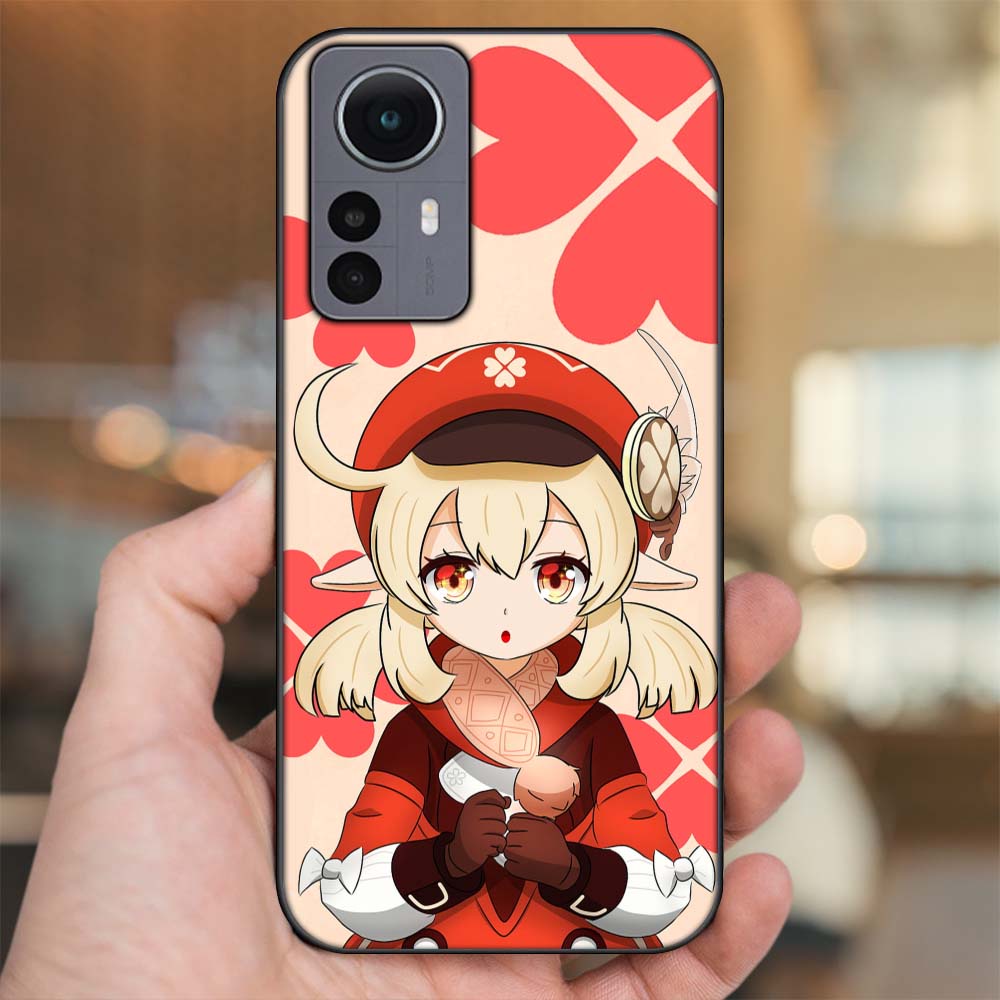 Ốp lưng Xiaomi 12 Pro 5G viền đen in hình Klee Genshin Impact