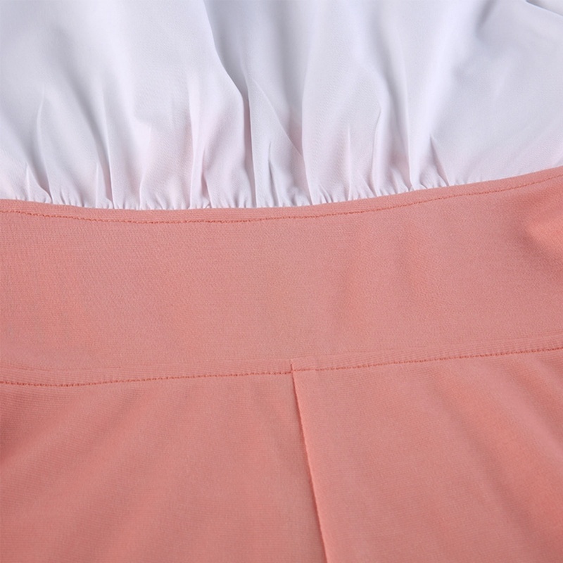 Bộ Áo Liền Quần Tay Phồng Ngắn Dáng Ôm Có Khóa Kéo Thời Trang Quyến Rũ Cho Nữ