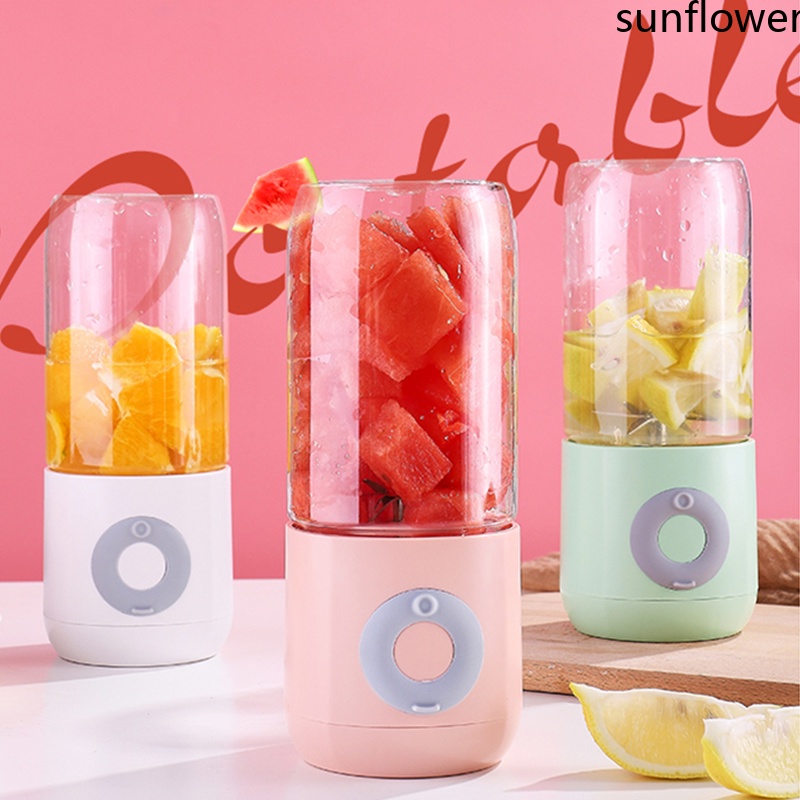 Máy Ép Trái Cây Gia Dụng Cầm Tay Máy Ép Nước Ngọt Rau Củ Chiên Sạc Điện Mini Không Bpa Usb Máy Cắt Sáu Lá Đầu Cốc Ép Trái Cây-Sun. Vn