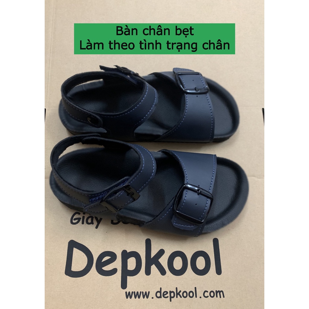 Giày 1 khóa bảng to (bé trai) - Bàn chân bẹt - Làm theo tình trạng chân