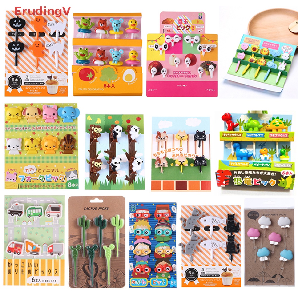 Nĩa Ăn Trái Cây / Tráng Miệng / Thức Ăn Tráng Miệng Mini Hình Động Vật Hoạt Hình Dành Cho Trẻ Em [Mới]