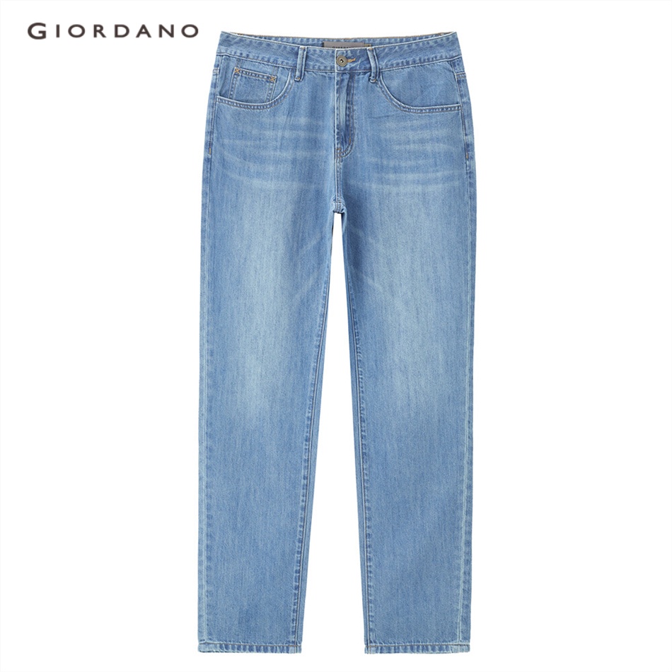Quần denim GIORDANO 18113001 vải tencel nhẹ thời trang dành cho nam