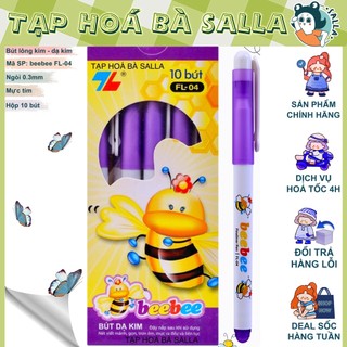 Hộp 10 Bút Dạ Kim - Bút lông kim TL - FL04 Beebee Màu Tím