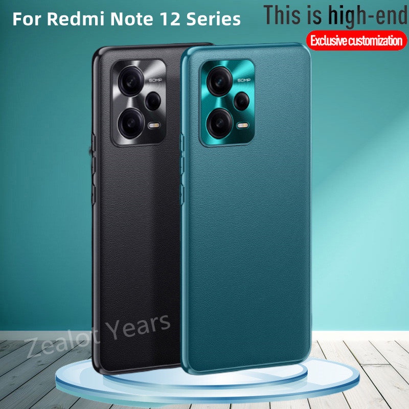 Ốp Điện Thoại Da Siêu Mỏng Bảo Vệ Camera Cho Xiaomi Redmi Note 12 Pro Plus 5G 12Pro Note12 Note12Pro