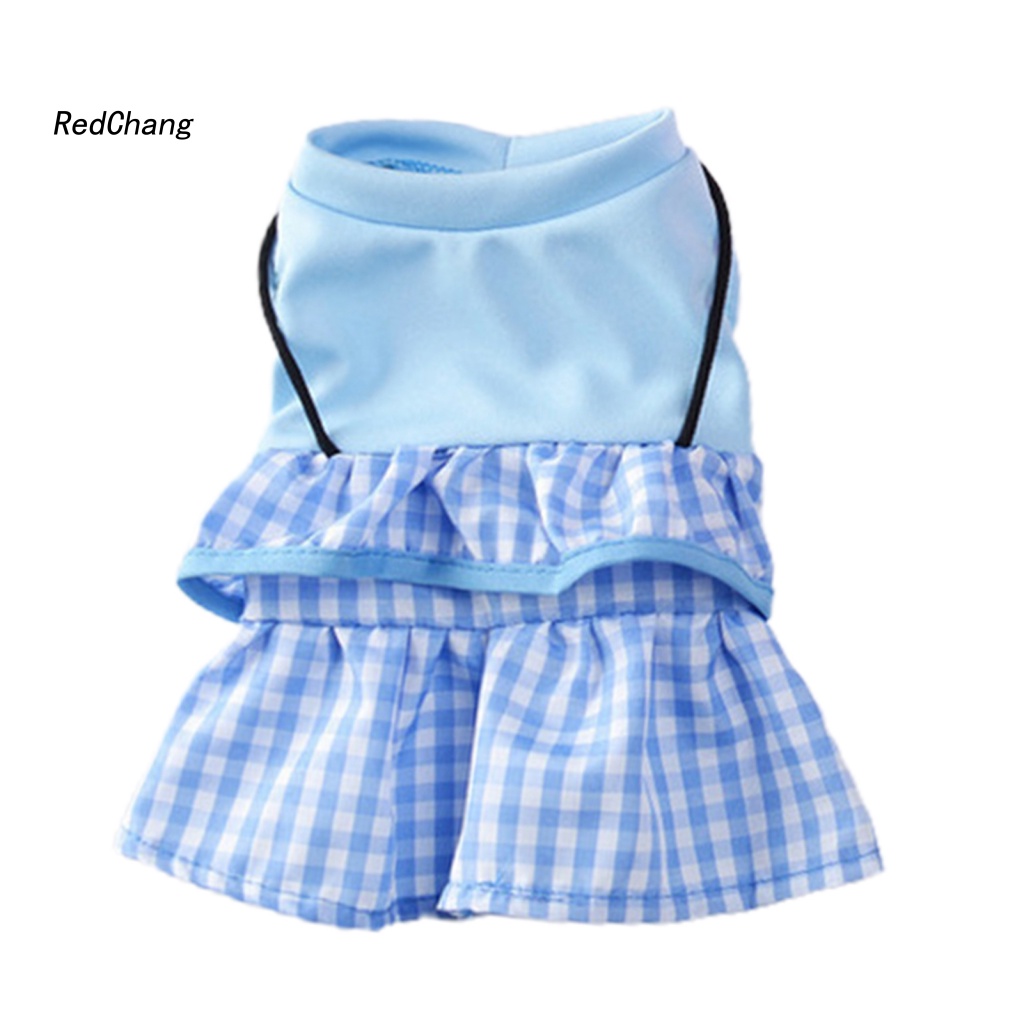 Rc ~ Đầm Kẻ Sọc Caro Nhẹ Nhàng Mang Hằng Ngày Cho Thú Cưng Bắt Mắt