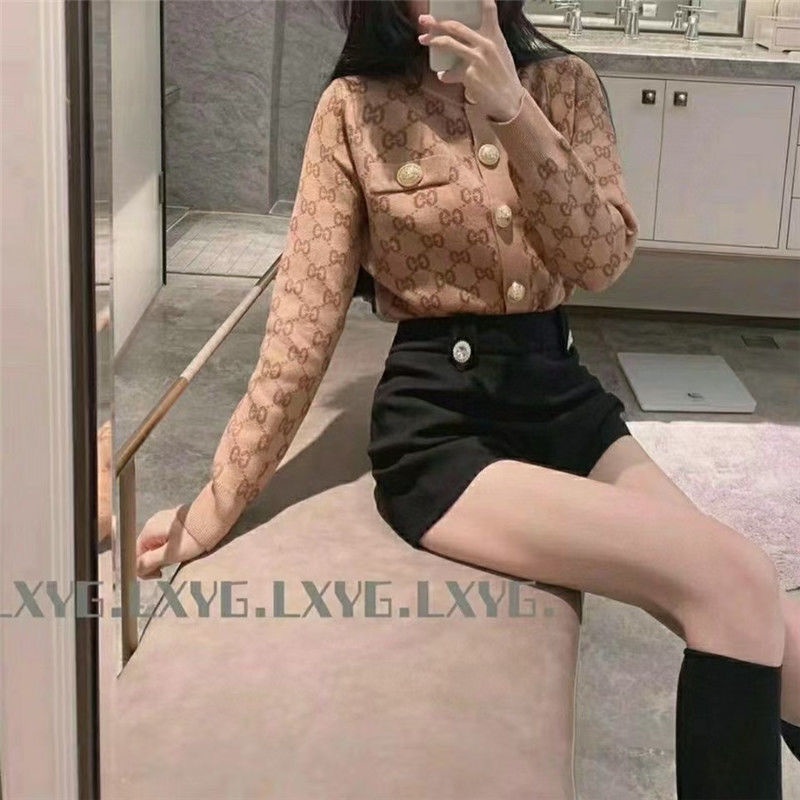 Hàng Có Sẵn!Gucc!Áo Khoác Cardigan Dệt Kim Thiết Kế Mới Năng Động Thời Trang Dành Cho Cặp Đô