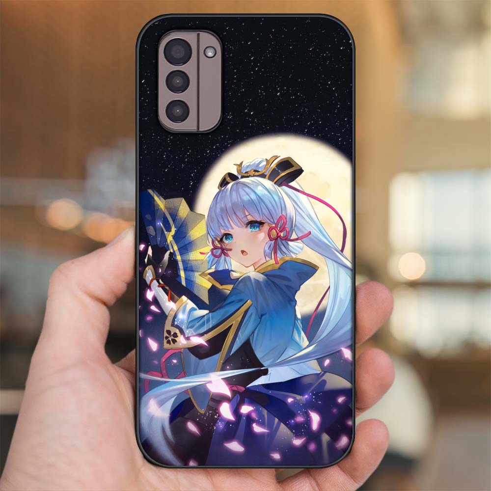 Ốp lưng Nokia G11 viền đen in hình Ayaka Genshin Impact