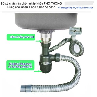 bộ xả bồn rửa chén đơn và đôi