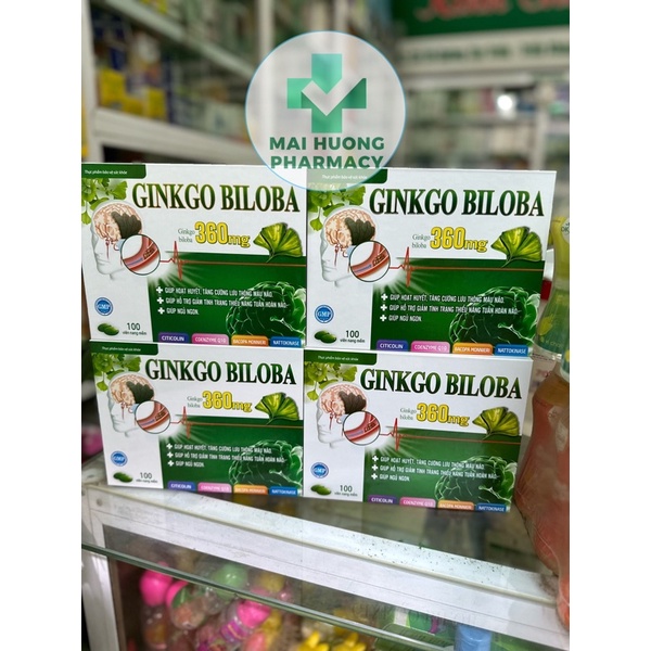 Viên uống bổ não GINKO BILOBA( hoạt huyết tăng cường lưu thông máu .giúp ngủ ngon)