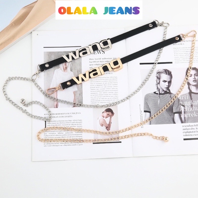 Dây Nịt chữ WANG - Dây đai lưng Mix Quần Cực Phong Cách