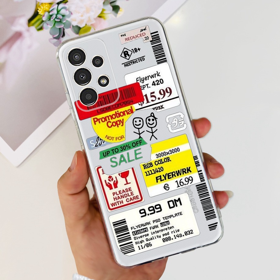 Ốp Điện Thoại TPU Silicone Dẻo Trong Suốt Hình Hoạt Hình Cho Samsung Galaxy A13 A23 A33 A53 A73 5G A 13 4G SM-A135F
