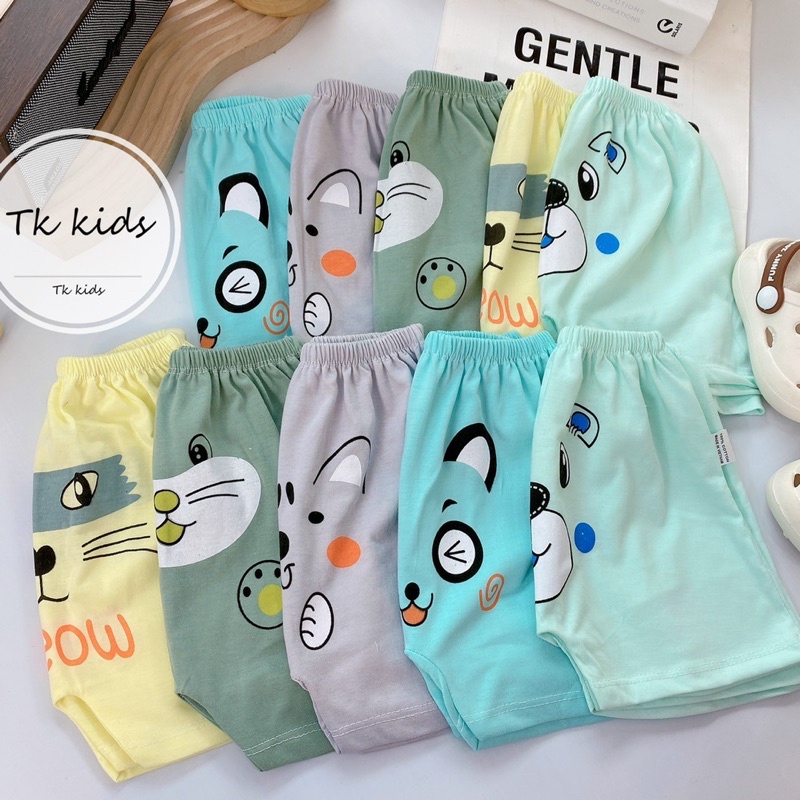 Set 10 quần đùi chục in mông thú chất mềm mịn