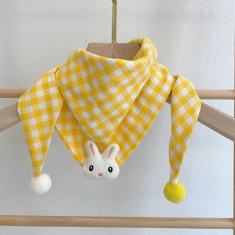 Yếm Ăn Cotton Hình Tam Giác Thời Trang Thu Đông Hàn Quốc Dành Cho Bé