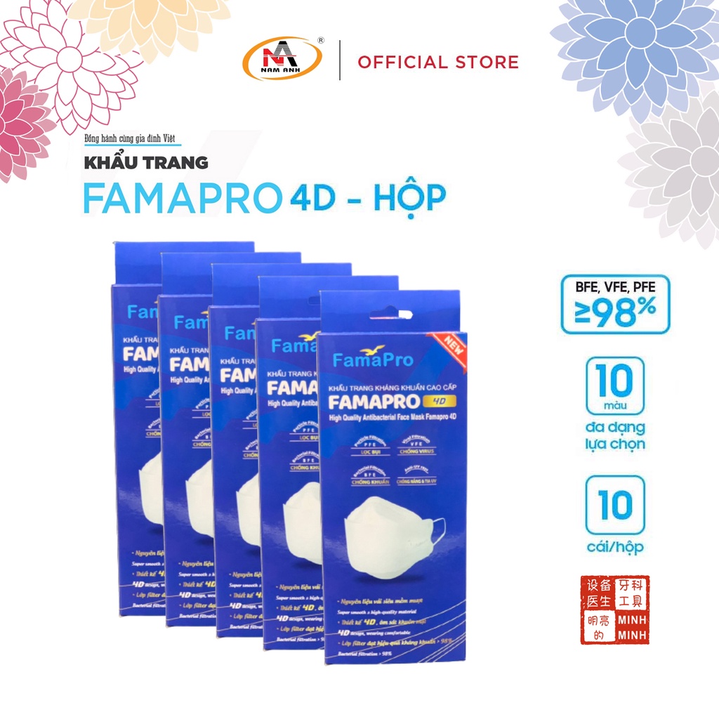 Mua lẻ giá sỉ Khẩu trang KF94 Famapro phong cách Hàn Quốc 1 hộp